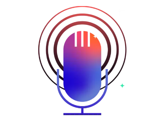 Podcast colored microphone